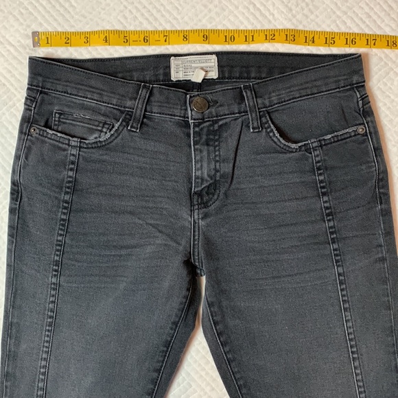 Current/Elliott The Seamed Easy Stiletto Skinny Jeans, Charcoal Gray/Black, 28 - Picture 13 of 16